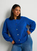 Cardigan en maille douce avec boutons dor&eacute;s, Turquoise, Model image number 0