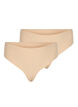 String sans couture, lot de 2, Beige, Packshot image number 0