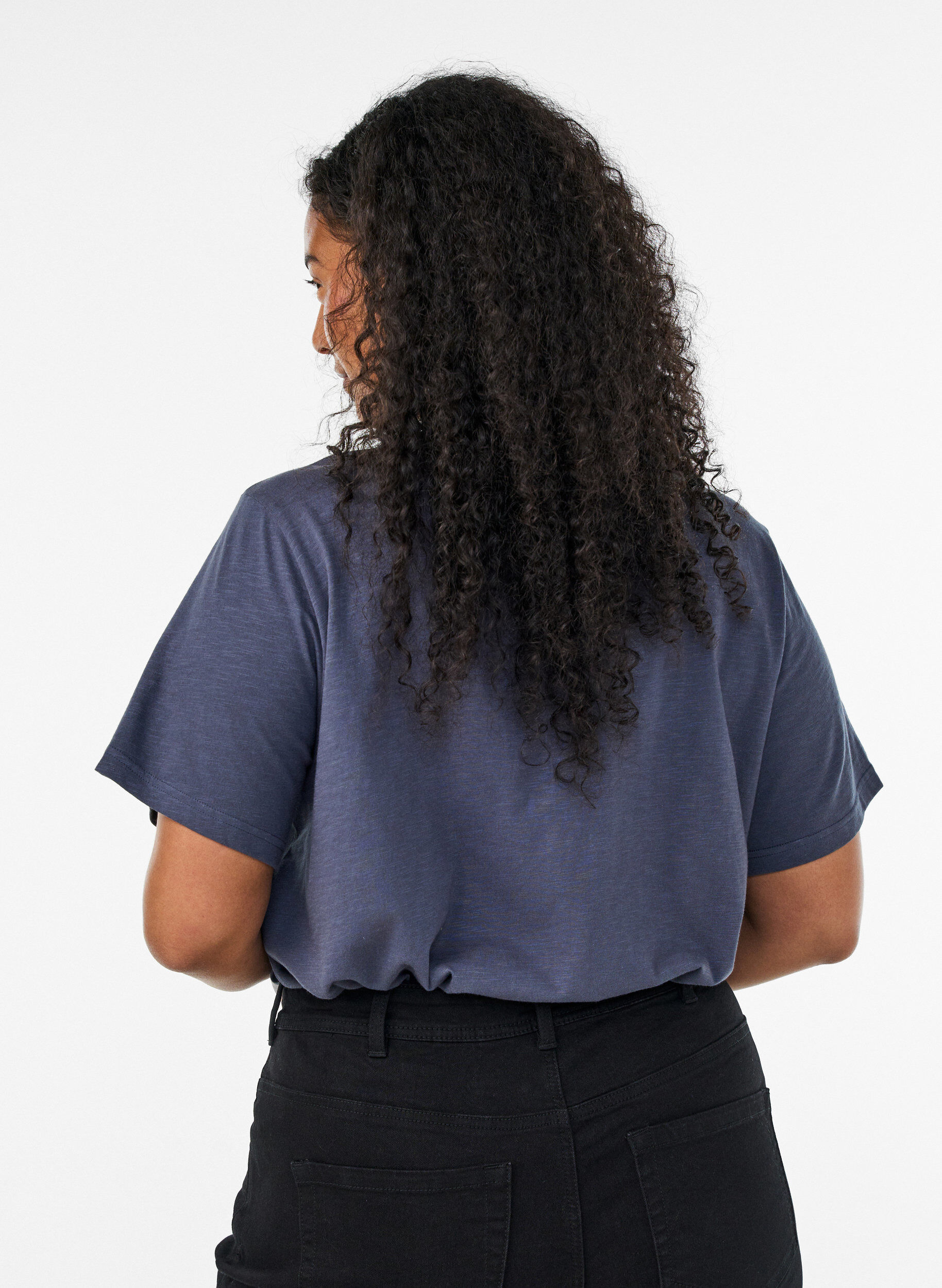 ZizziT-shirt dot&eacute; de boutons, Gris bleut&eacute;, Model image number 2