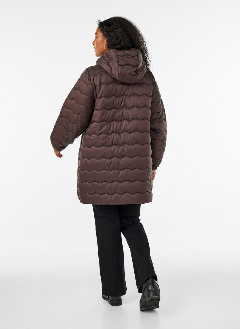 Veste matelass&eacute;e, Marron, Model image number 2
