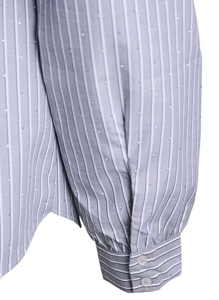 Chemise rayée avec des clous, Noir, Packshot image number 3