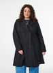 Manteau de printemps coupe &eacute;vas&eacute;e &agrave; double boutonnage, Noir, Model image number 0