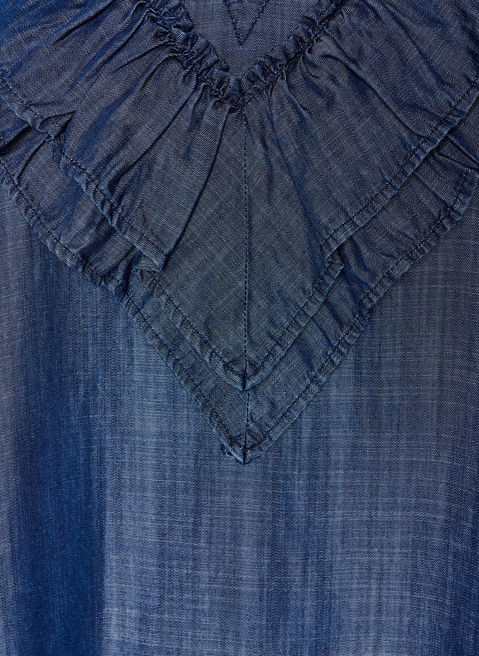 ZizziRobe courte effet denim &agrave; volants, Bleu, Packshot image number 2