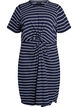 Robe en coton avec d&eacute;tail torsad&eacute;, Bleu, Packshot image number 0