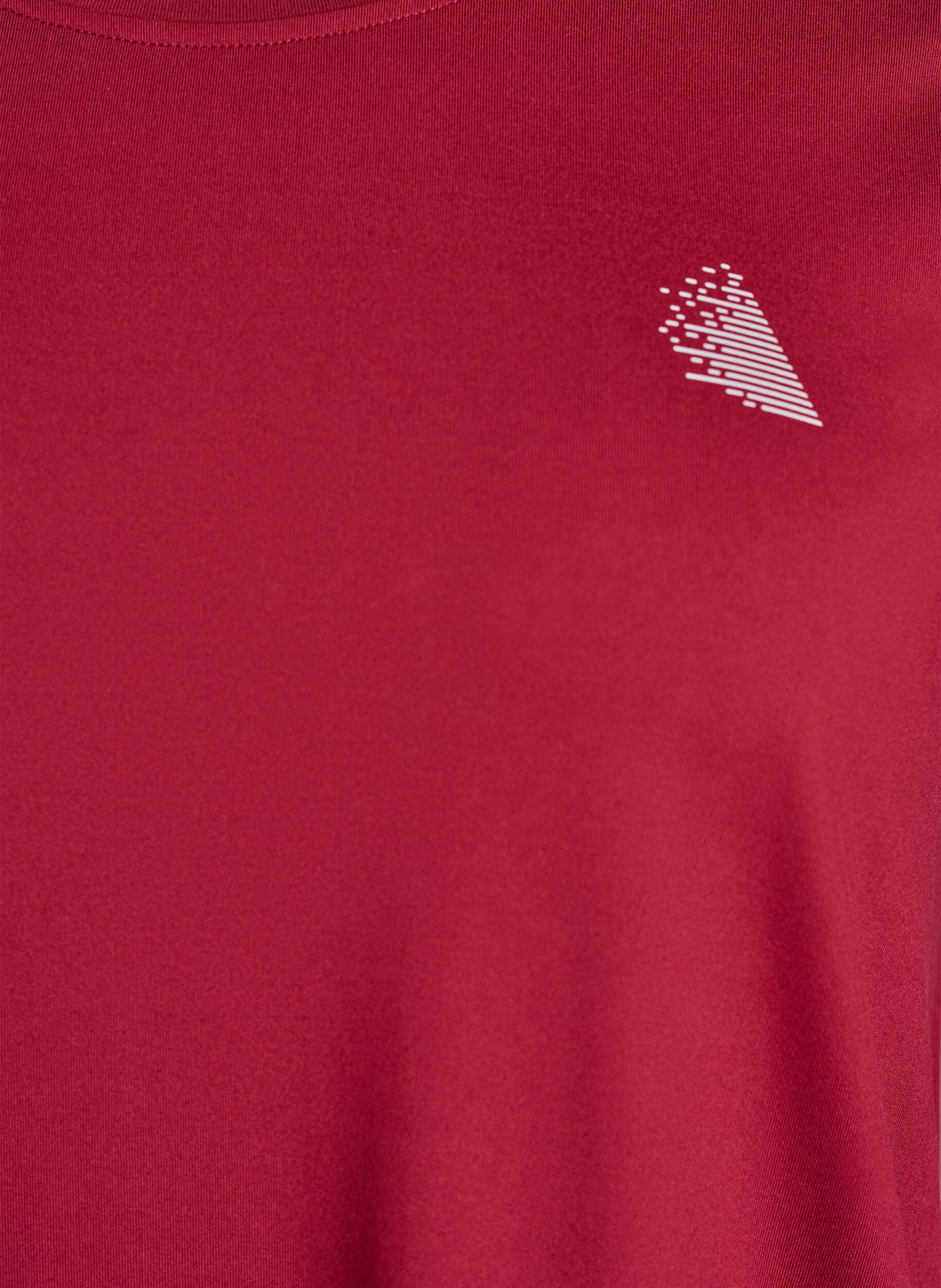 ZizziHaut de sport &agrave; manches 3/4, Rouge, Packshot image number 2
