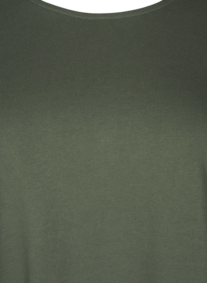 Robe ballon en coton avec poches, Vert, Packshot image number 2