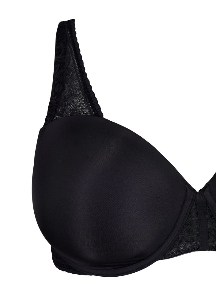 Soutien-gorge moulé avec dentelle, Black, Packshot image number 2