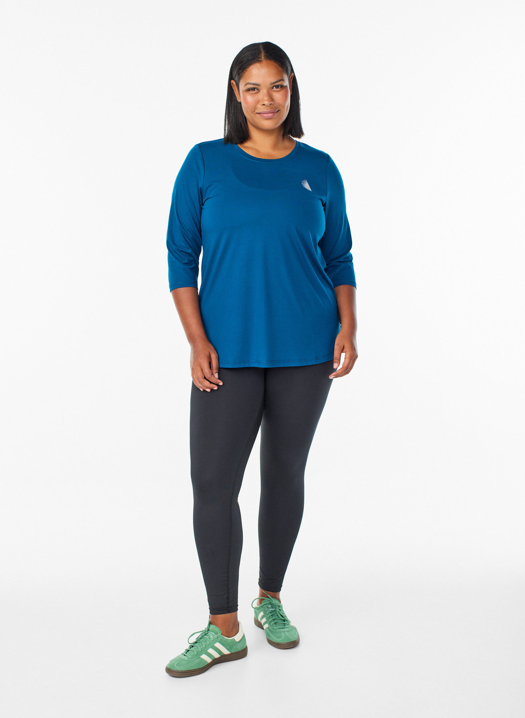 ZizziHaut de sport &agrave; manches 3/4, Bleu, Model image number 1