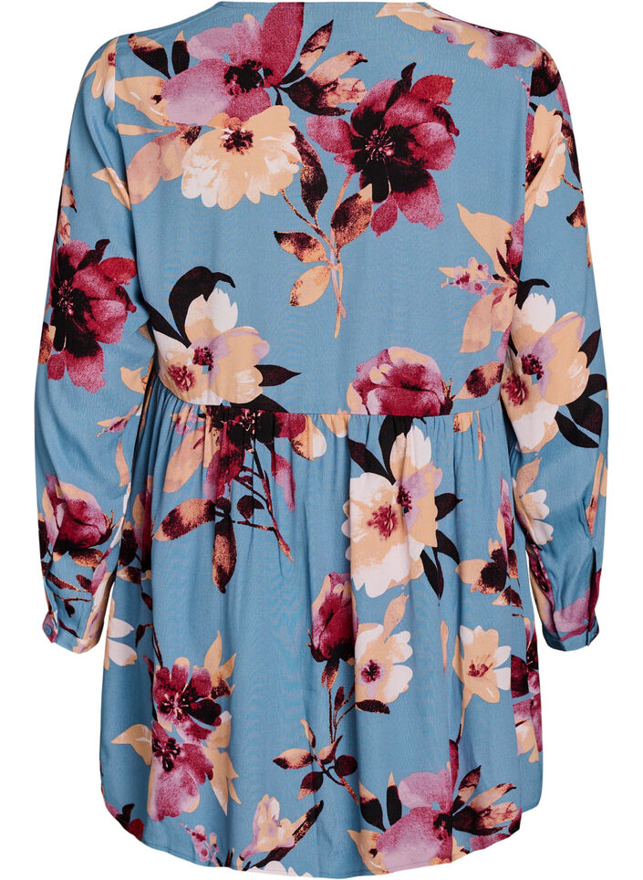 Tunique &agrave; manches longues avec couture, Bleu Clair, Packshot image number 1