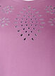 T-shirt en coton biologique avec broderie ajour&eacute;e, Violet, Packshot image number 2