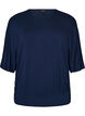 Blouse en jersey avec des manches ballon au coude, Bleu, Packshot image number 0