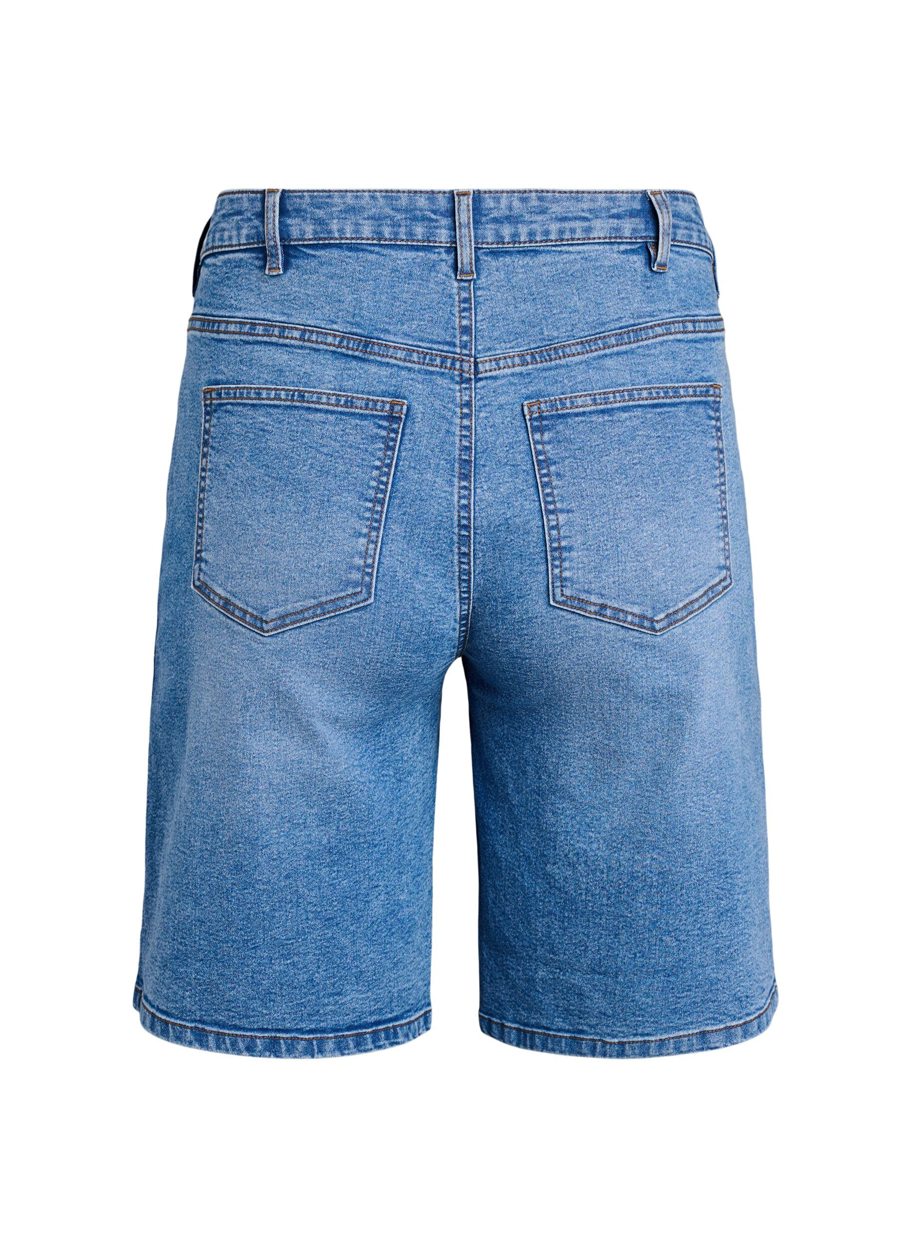 Zizzi FLASH - Short en jean ample &agrave; taille haute, Bleu Clair, Packshot image number 1