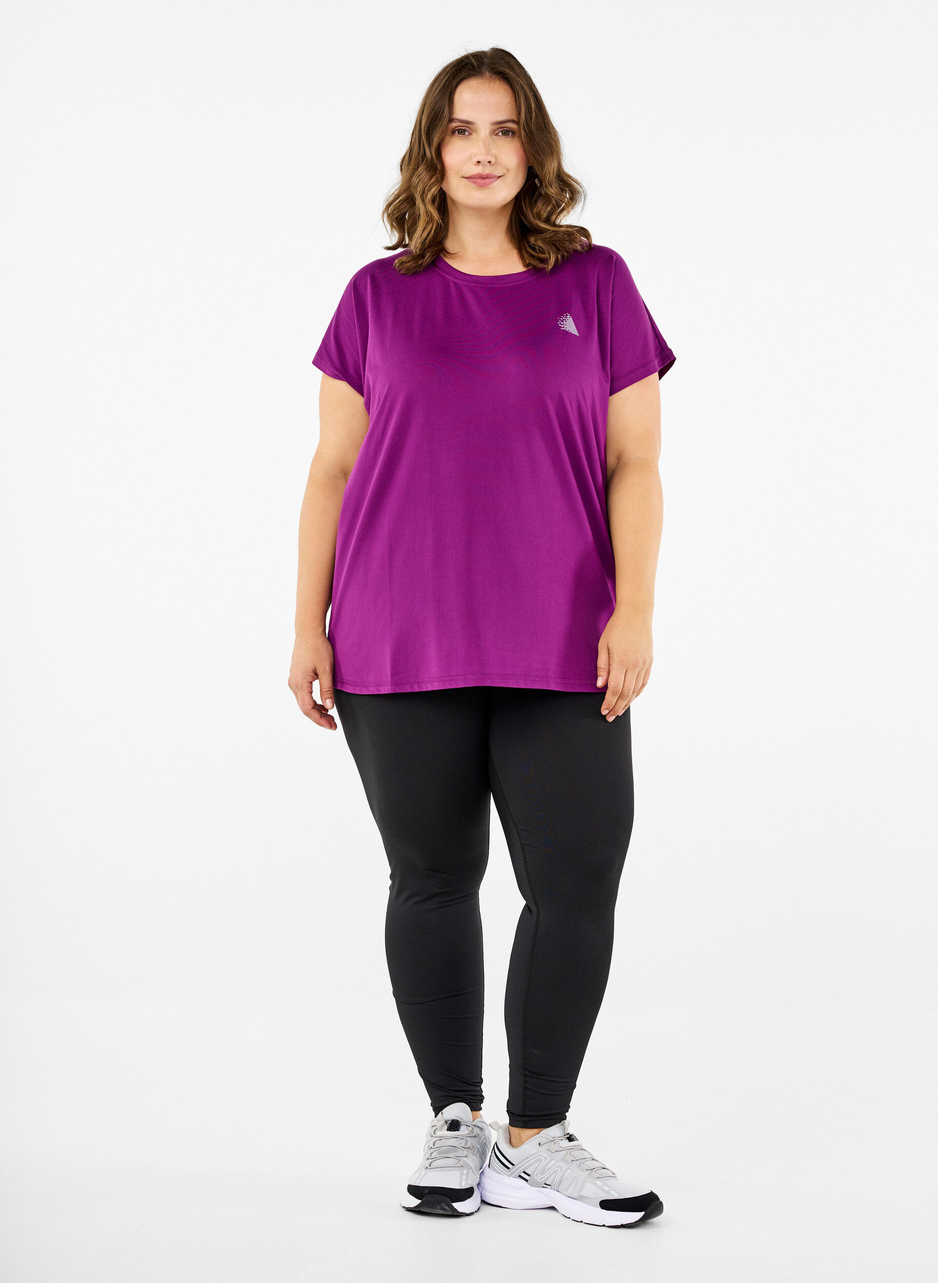 Zizzi T-shirt basique, Violet, Model image number 1