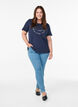 T-shirt imprim&eacute;, Bleu, Model image number 1