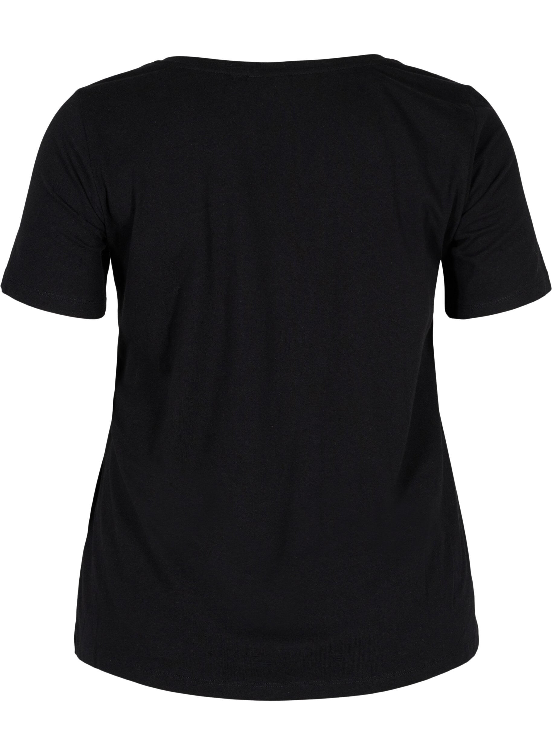 Zizzi T-shirt basique, Noir, Packshot image number 1