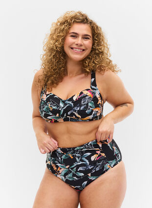 Bas de bikini, Leaf Print, Model image number 0