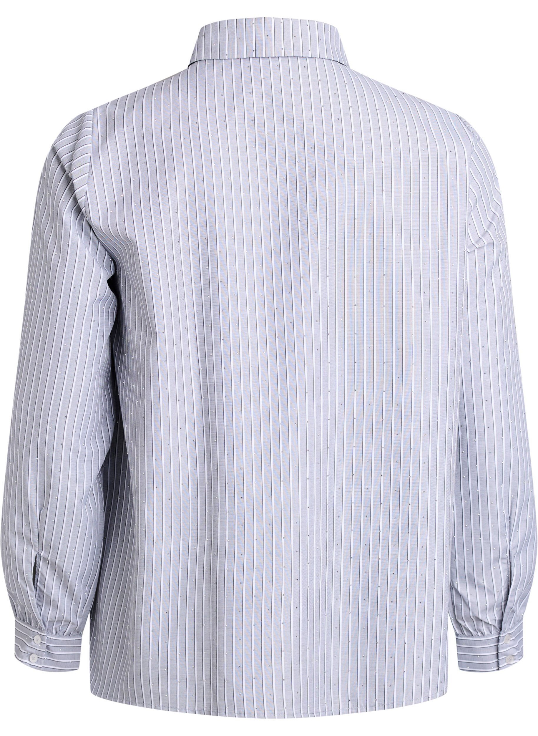 Zizzi Chemise ray&eacute;e avec des clous, Noir, Packshot image number 1