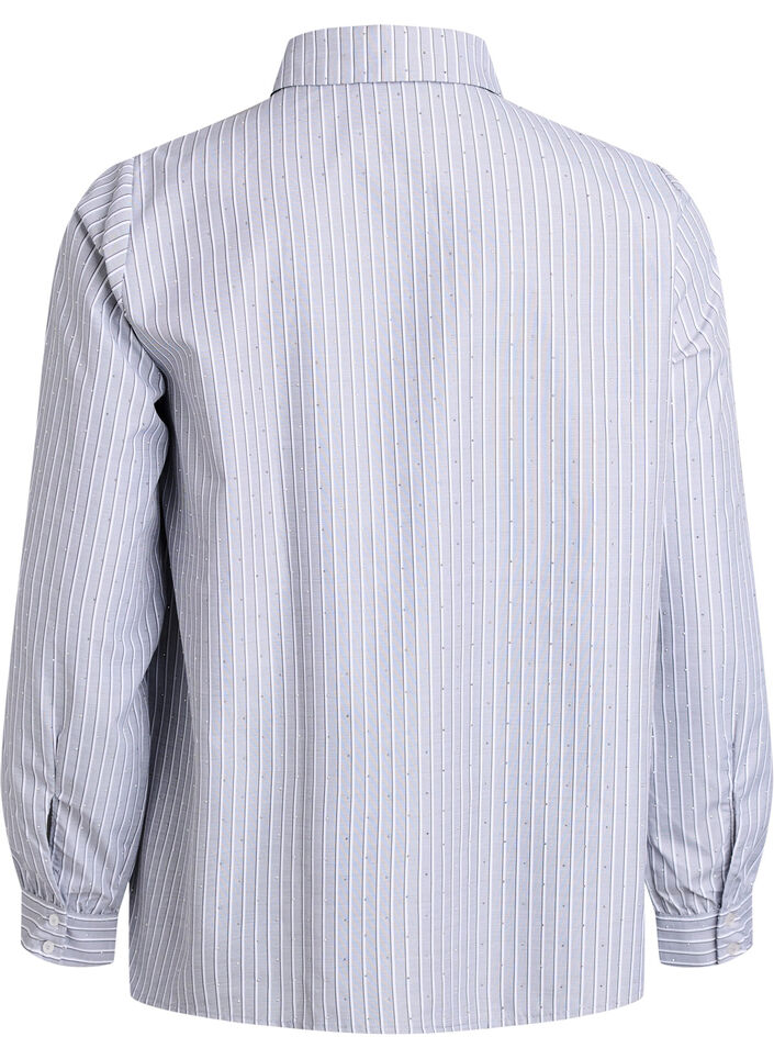 Chemise rayée avec des clous, Noir, Packshot image number 1