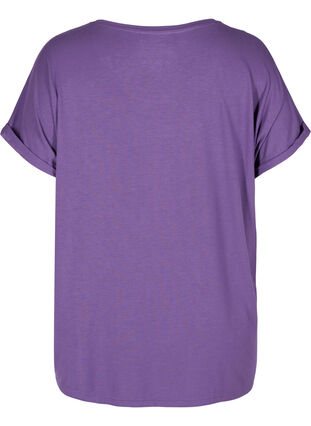T-shirt à manches courtes en mélange de viscose, Loganberry, Packshot image number 1