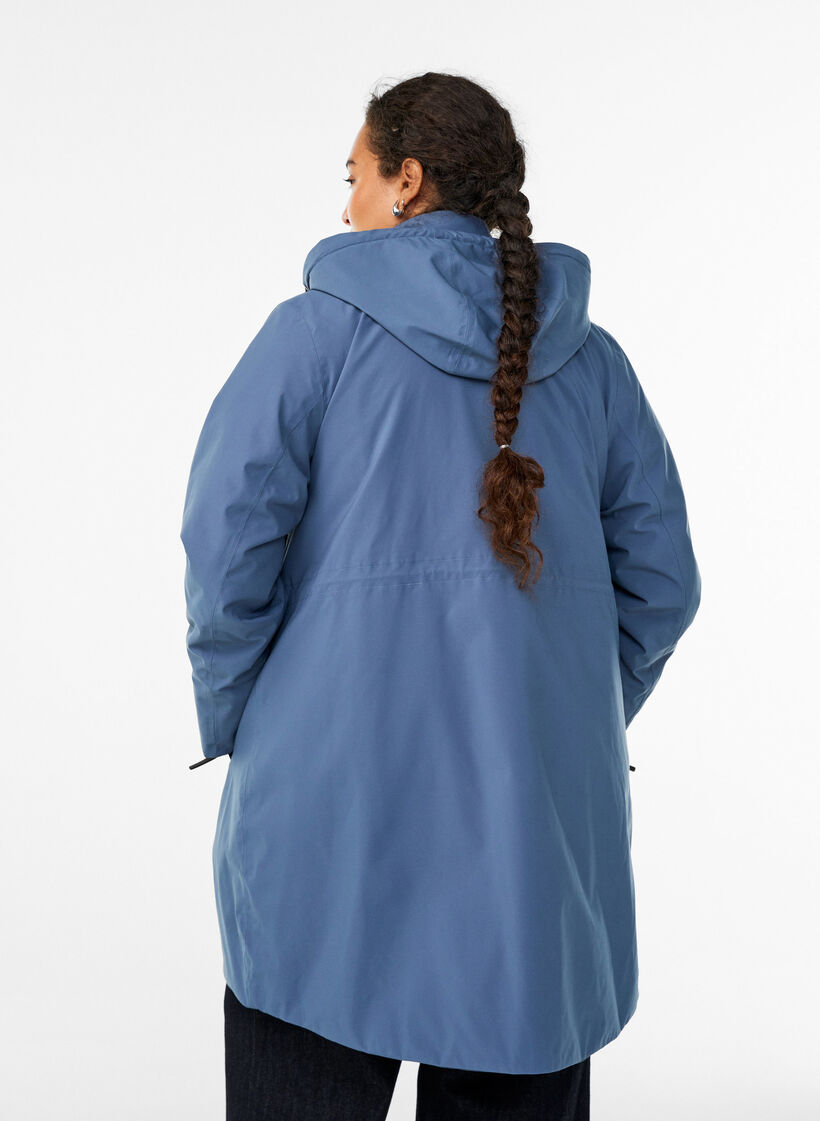 Parka d'hiver fonctionnelle et rembourrée, Bleu, Model image number 2