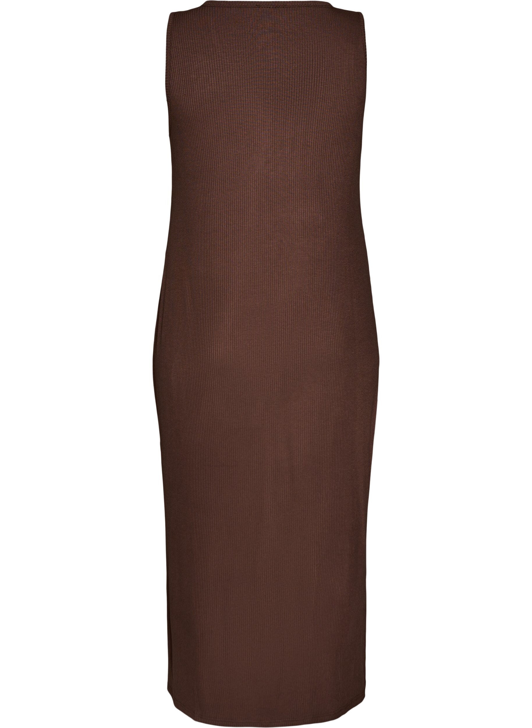 ZizziRobe c&ocirc;tel&eacute;e sans manches en viscose, Marron, Packshot image number 1