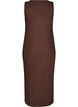 Robe c&ocirc;tel&eacute;e sans manches en viscose, Marron, Packshot image number 1