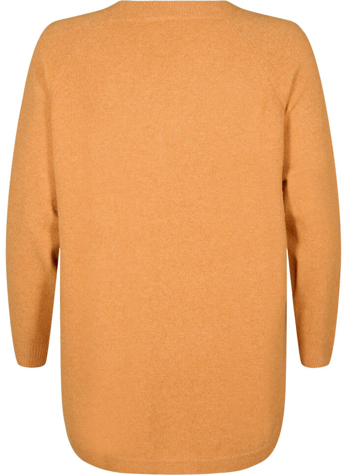 Chemisier en tricot avec des détails de perles, Yam White Mel., Packshot image number 1