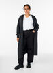 Cardigan long en maille avec poches, Gris anthracite, Model image number 0