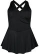 Maillot de bain avec dos croisé et jupe, Black, Packshot image number 0