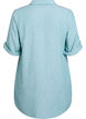Tunique coupe trap&egrave;ze en lin et viscose, Bleu, Packshot image number 1