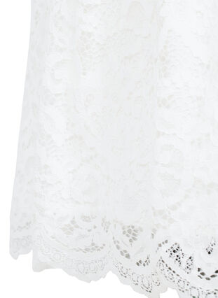 Robe de mariée en dentelle à manches 3/4, Star White, Packshot image number 3