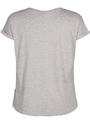 T-shirt à manches courtes en coton mélangé, Heather Grey Mél, Packshot image number 1