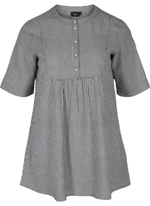 Tunique en coton à imprimé rayé, Black Stripe, Packshot image number 0