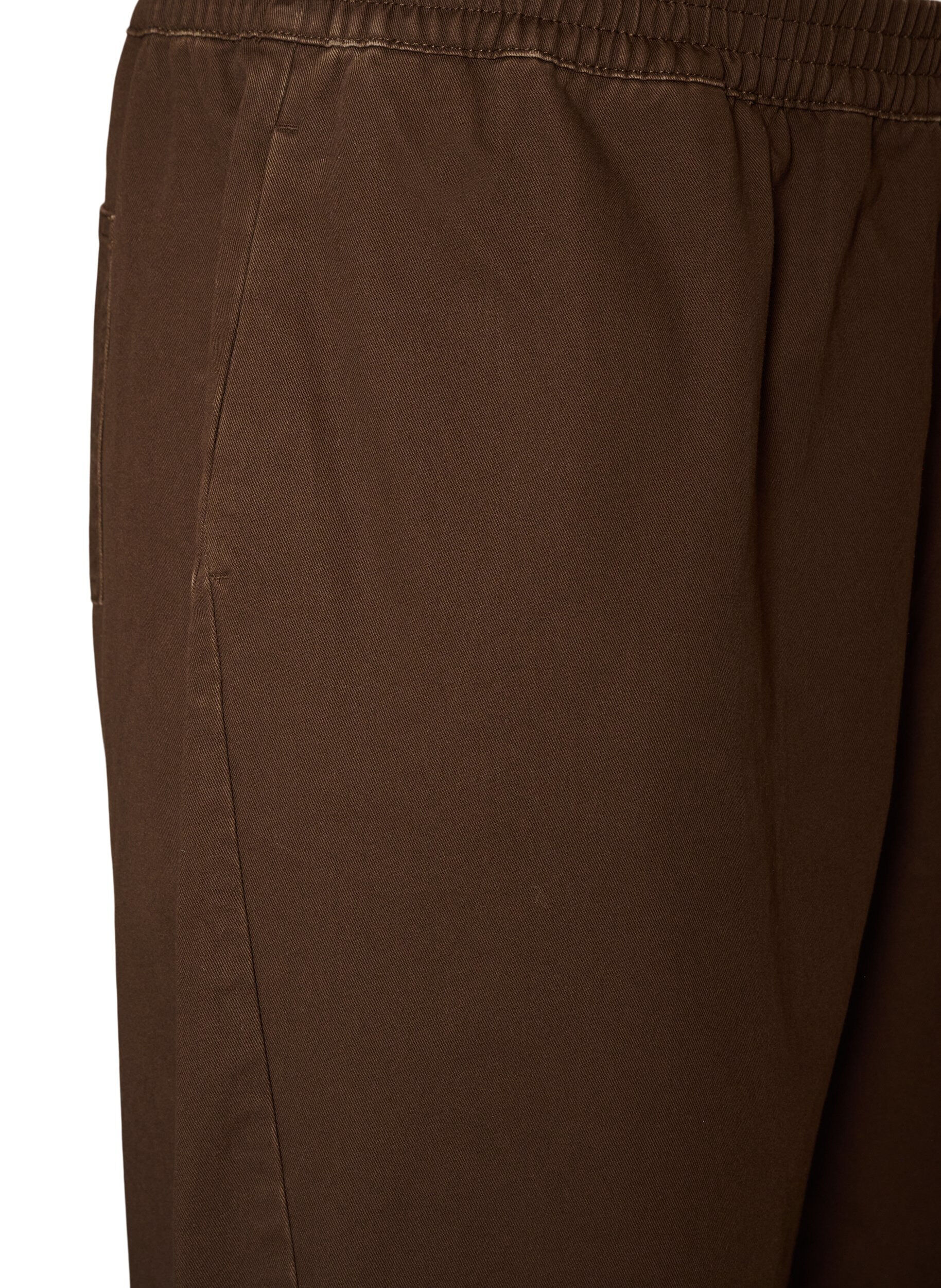 ZizziJean barrel avec taille haute et ceinture &eacute;lastique, Marron, Packshot image number 2