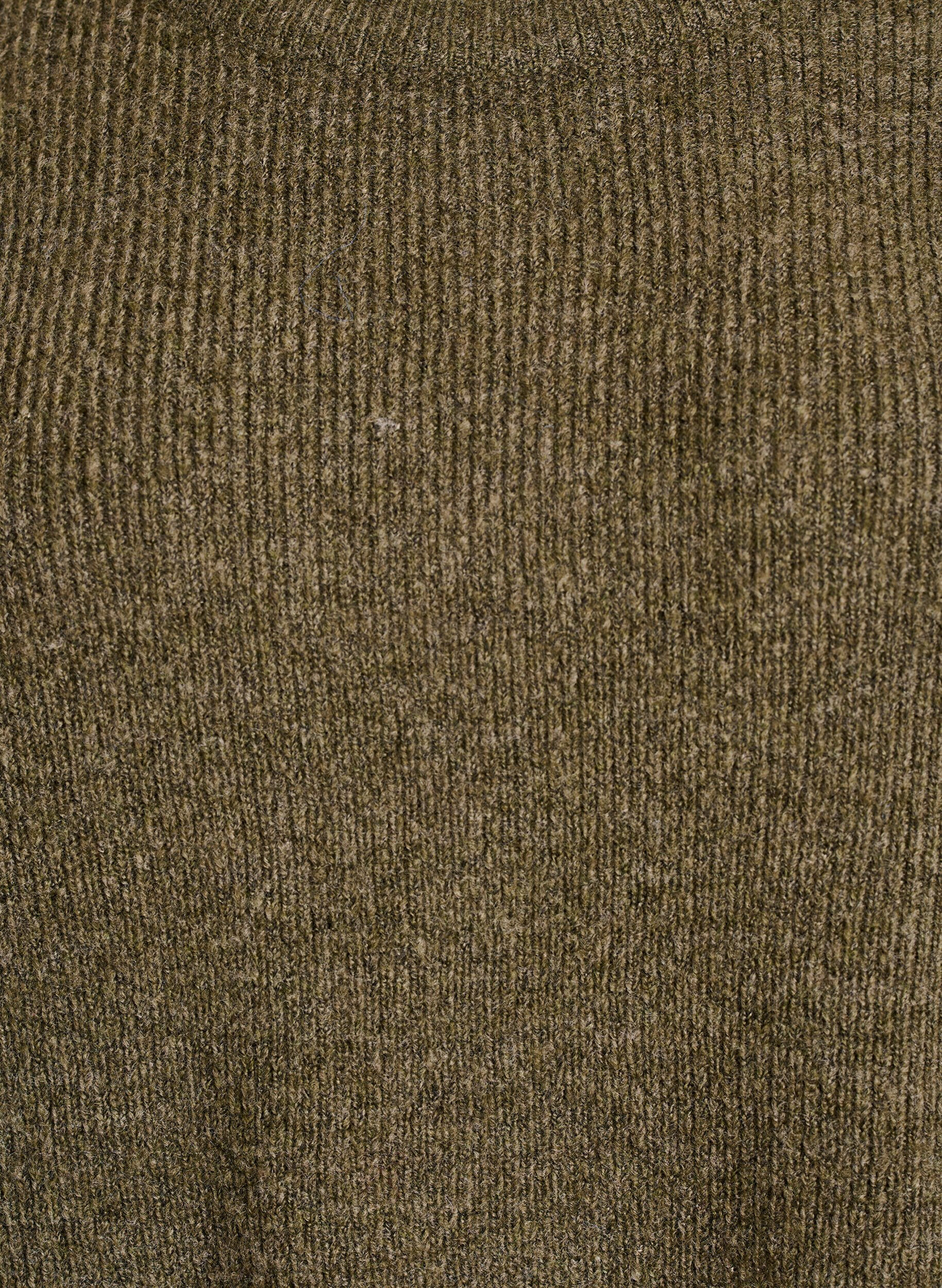 Zizzi Blouse en maille chin&eacute;e &agrave; col rond, Vert, Packshot image number 2