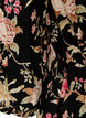 Robe fleurie en lin et viscose avec une taille empire, Noir, Packshot image number 3