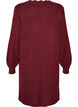 Robe courte en maille avec ourlet ondul&eacute; et fentes, Bordeaux, Packshot image number 1