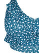 Soutien-gorge de bikini &agrave; fleurs avec d&eacute;tails &agrave; volants, Bleu p&eacute;trole, Packshot image number 2