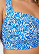 Haut de bikini rembourr&eacute; et imprim&eacute;, Bleu, Model image number 3