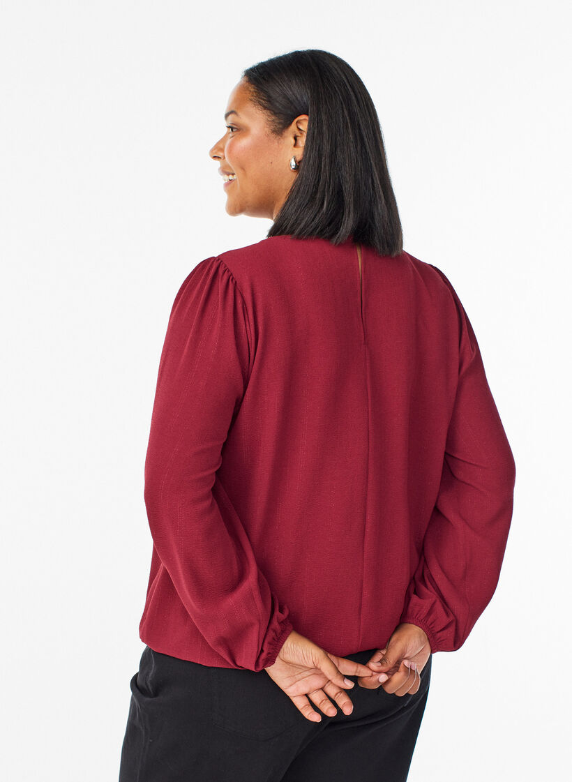 Blouse avec des paillettes, Bordeaux fonc&eacute;, Model image number 2