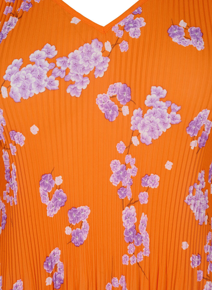 Blouse &agrave; fleurs en pliss&eacute;, Exuberance Flower, Packshot image number 2