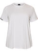 T-shirt en coton avec texte brod&eacute;, Blanc, Packshot image number 0