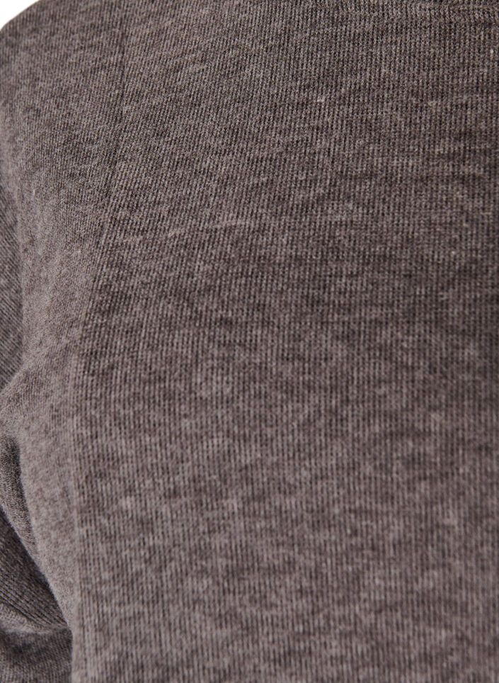Blouse &agrave; coupe &eacute;vas&eacute;e en jersey &agrave; manches mi-longues, Gris anthracite, Packshot image number 2