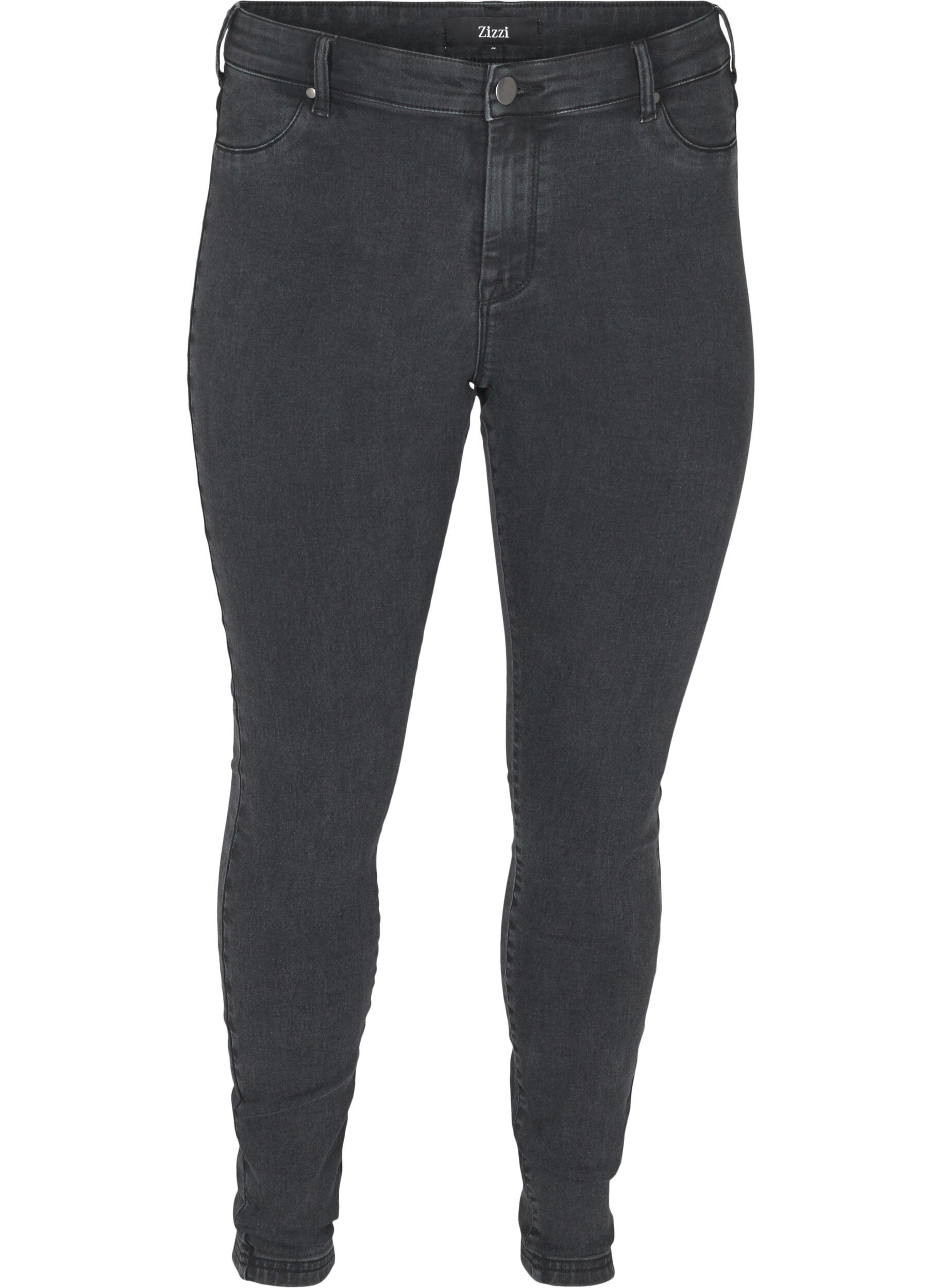 Zizzi Jeggings en coton m&eacute;lang&eacute;, Grey Denim, Packshot image number 0