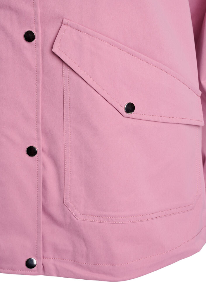 Veste courte de printemps avec capuche amovible, Rose, Packshot image number 3
