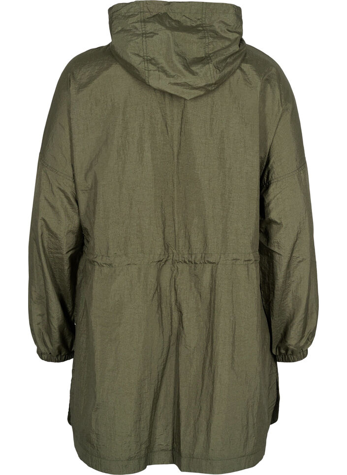 Anorak long avec capuche et poche, Grape Leaf, Packshot image number 1