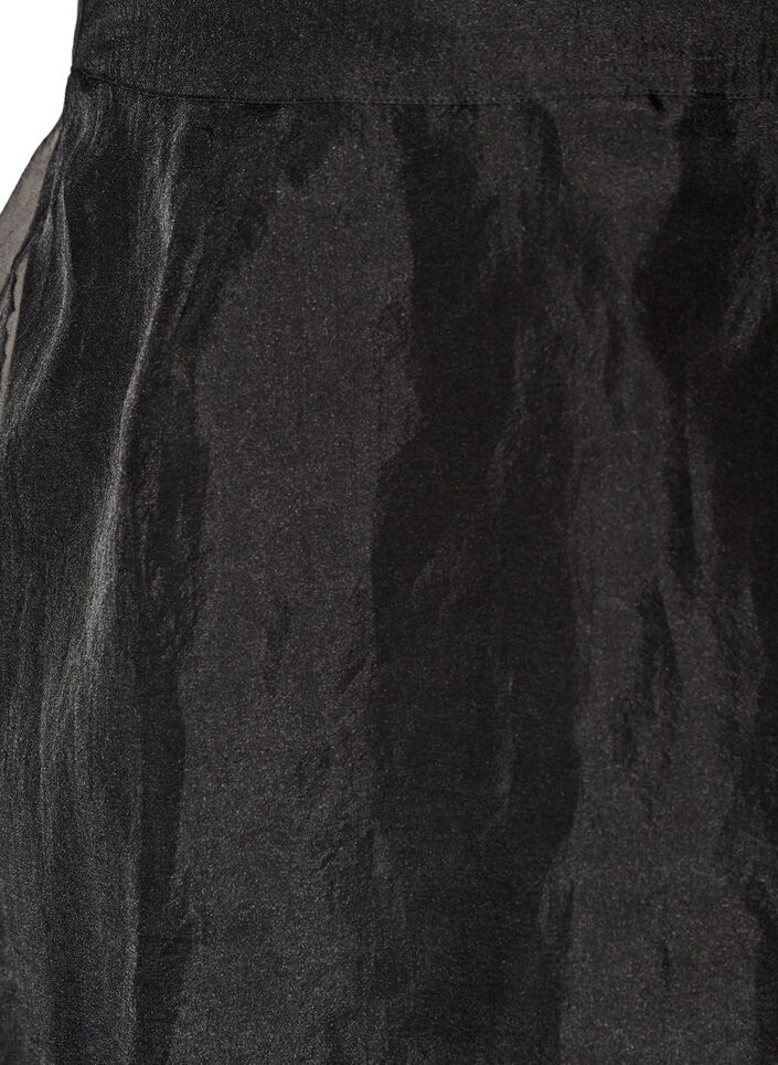 Jupe longue fa&ccedil;on organza, Noir, Packshot image number 2
