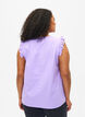 Top en coton sans manches avec volants, Violet, Model image number 2