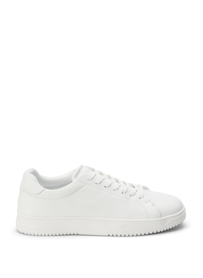Baskets larges en cuir, White, Packshot image number 0