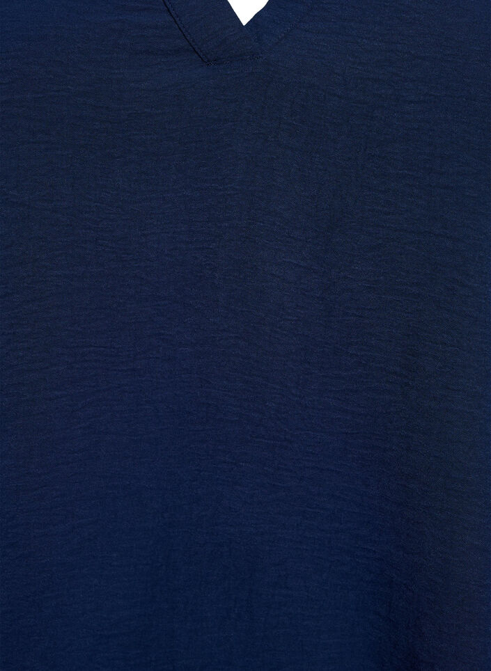 Chemisier &agrave; manches 3/4, Bleu, Packshot image number 2